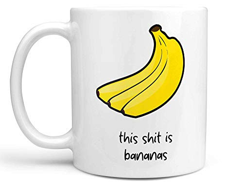 This Shit is Bananas Coffee Mug or Cup  Funny Banana Mug or Coffee Cup Gift