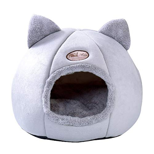 Banana Pet Winter Bed Puppy for Cats and Small Dogs  Plush Soft kennel Nest Bed Pet Cat Bed Mat Bed Fluffy Warm Deep Sleep Bed Washable Pet Supplies Living Room Bed