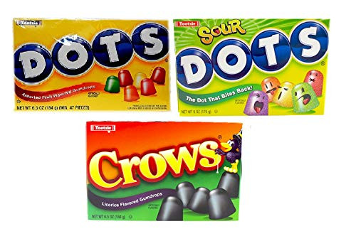 Ultimate Gumdrop Theater Box Variety Pack  Bundle of 3  - Dots  Sour Dots  and Crows