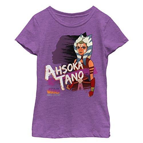 Girl s Star Wars Forces of Destiny Ahsoka Shadow T-Shirt - Purple Berry - Medium
