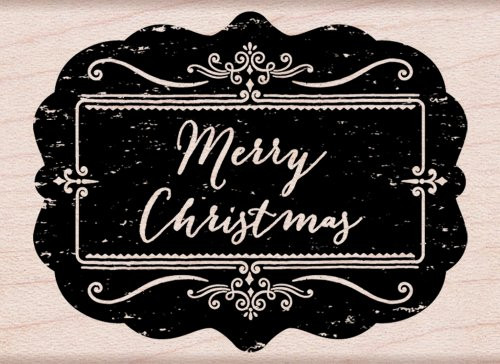 Hero Arts Chalkboard Merry Christmas Woodblock Stamp