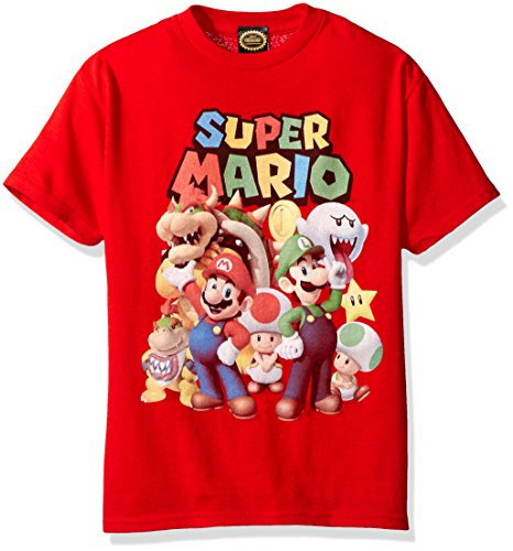 Nintendo Little Boys Super Mario Groupage Graphic T-shirt  Red  YS