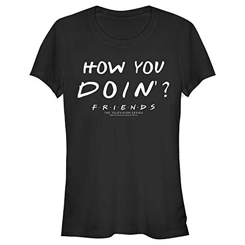 Fifth Sun Junior s Friends Joey How You Doin  T-Shirt - Black - Medium