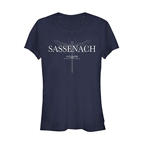 Fifth Sun Junior s Outlander Sassenach Dragonfly T-Shirt - Navy Blue - 2X Large