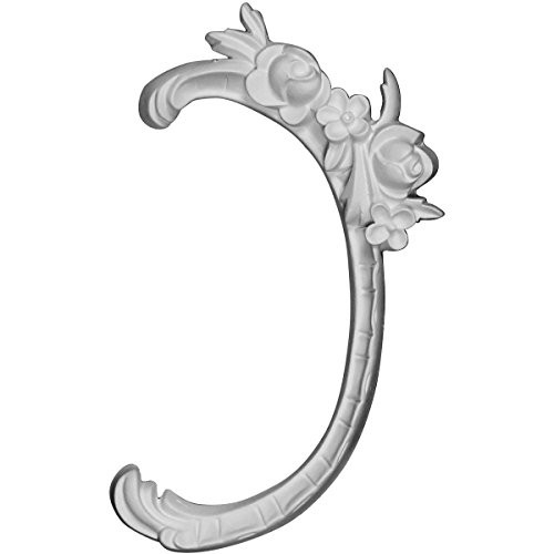 Ekena Millwork ONL04X08X01CN-R 4 3/8 inch W x 7 8 inch H x 7/8 inch P Cornelia Onlay, Right, White