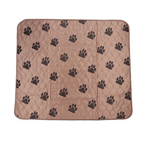 Flameer Washable Pee Pads for Dogs - Reusable Puppy Pads  Fast Absorbing Wee Mat for Housebreaking  Indoor Training  Whelping  Incontinence  Travel  Brown L