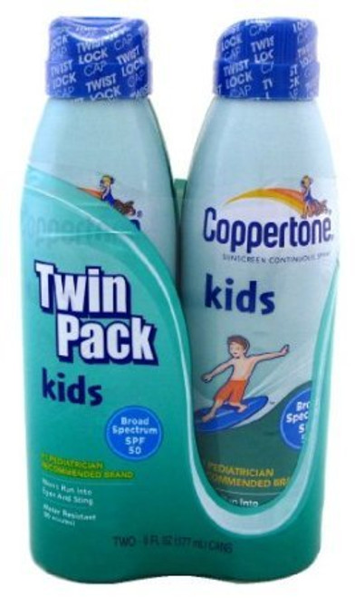 Coppertone Sunscreen Continuous Spray Kids SPF 50 - 2 CT Coppertone Sunscreen Continuous Spray Kids SPF 50 - 2 CT