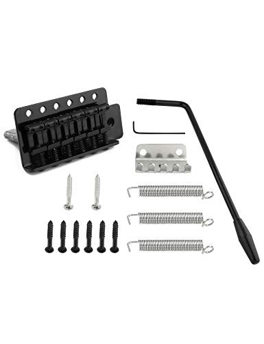 Metallor 6 String Electric Guitar Tremolo Bridge with Whammy Bar for Fender Strat Squier Style guitar Black.