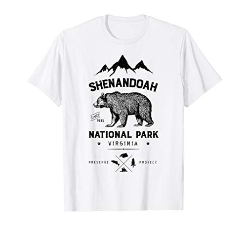 Shenandoah National Park T Shirt Bear Virginia Vintage Gifts T-Shirt