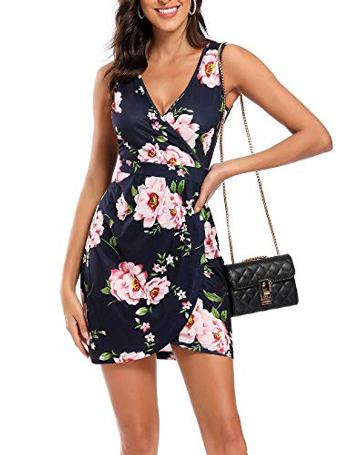 MSBASIC Floral Dress Low Cut Sundresses for Women Casual Beach Floral-1 M MSBASIC Floral Dress Low Cut Sundresses for Women Casual Beach Floral-1 M
