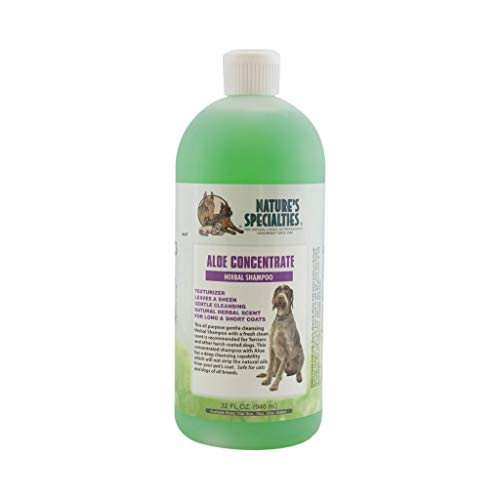 Nature s Specialties Herbal Aloe Dog Shampoo for Pets  Concentrate 16 1  Made in USA  Aloe Concentrate  32oz