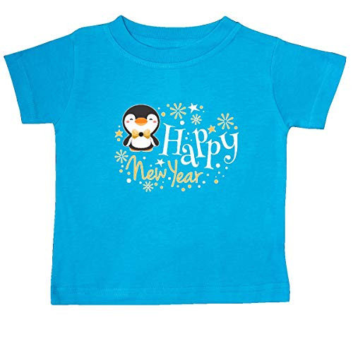 inktastic Happy New Year with Cute Baby T-Shirt 18 Months Turquoise 3921e