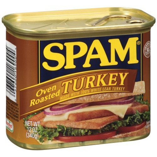 Spam Luncheon Meat Can  Oven Roasted Turkey  12 Ounce  2 Count