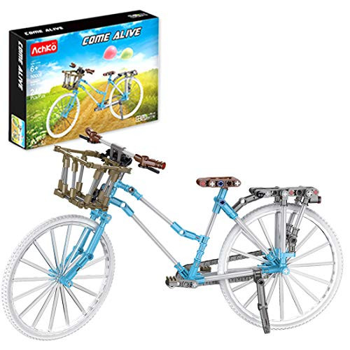 PeleusTech 246Pcs DIY Bicycle Pastoral Bicycle Model Kit Bike Building Block Toy for Kids  Adults