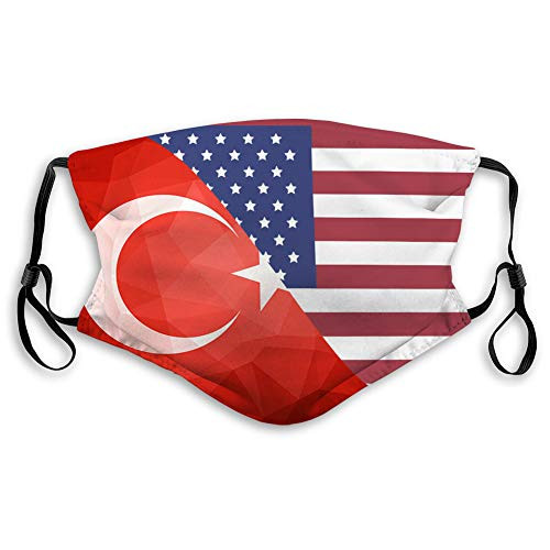 Washable Skin Friendly Shield Turkey flag abstract polygon background Travel Cover Washable Skin Friendly Shield Turkey flag abstract polygon background Travel Cover