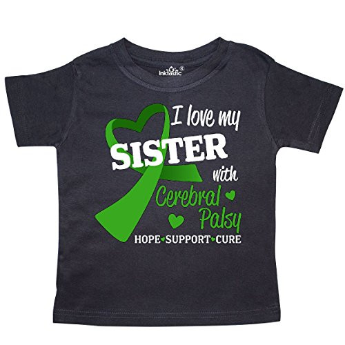 inktastic I Love My Sister with Cerebral Palsy Toddler T-Shirt 4T Black 2931b