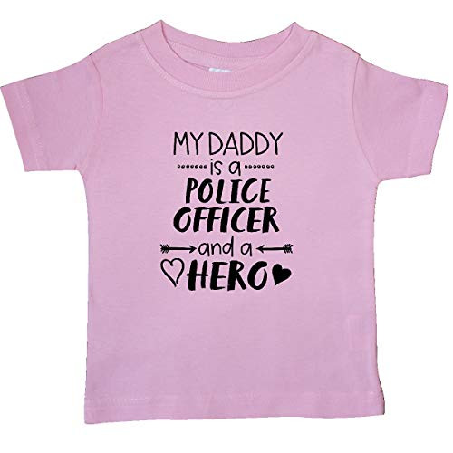 inktastic My Daddy is a Police Officer and a Baby T-Shirt 6 Months Pink 3b75c