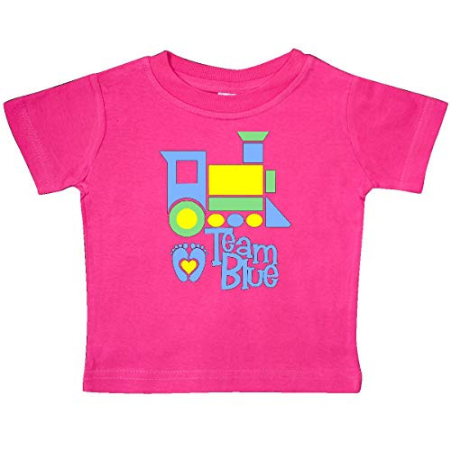 inktastic Team Blue Block Train and Blue Baby T-Shirt 6 Months Hot Pink 3c79b