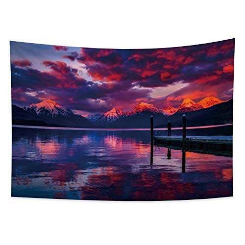 YongFoto 70.9x48 Inches National Park Landscape Tapestry Lake Mountain Scenery Tapestry Wall Hanging Mountain with Sunset Glow Tapestry for Home Dorm Decor YongFoto 70.9x48 Inches National Park Landscape Tapestry Lake Mountain Scenery Tapestry Wall Hanging Mountain with Sunset Glow Tapestry for Home Dorm Decor