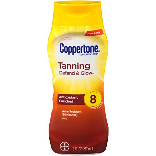 Coppertone Tanning Lotion Sunscreen SPF 8 8 fl oz 237 ml Coppertone Tanning Lotion Sunscreen SPF 8 8 fl oz 237 ml