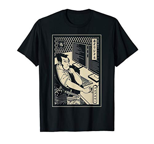Funny PROGRAMMER SAMURAI Warrior computer programmer T-Shirt