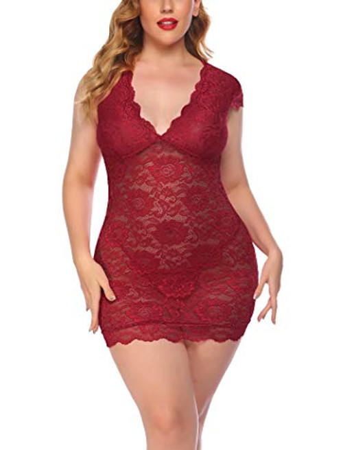 Avidlove Women Plus Size Chemise Floral Lace Lingerie Bodysuit Sleepwear Mesh Babydoll Nightwear Avidlove Women Plus Size Chemise Floral Lace Lingerie Bodysuit Sleepwear Mesh Babydoll Nightwear
