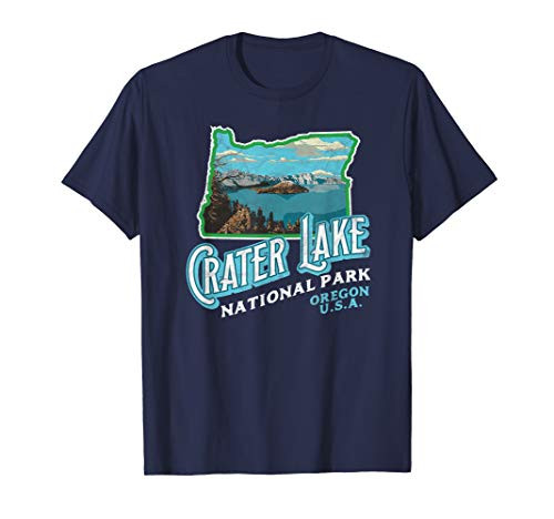 Crater Lake National Park - Vintage Oregon Retro T-Shirt