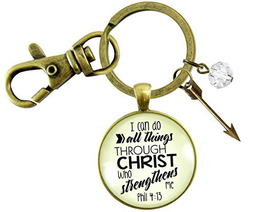 Gutsy Goodness I Can Do All Things Faith Inspired Keychain Brave Life Quote Mantra Cross Charm Gutsy Goodness I Can Do All Things Faith Inspired Keychain Brave Life Quote Mantra Cross Charm