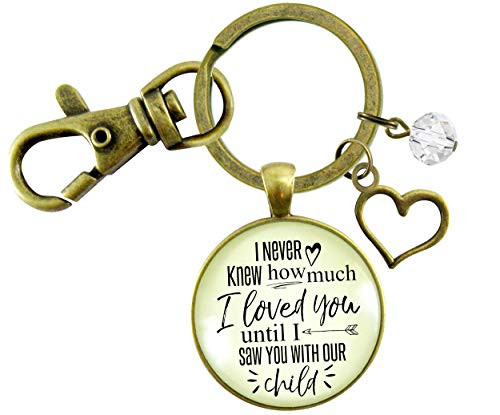 Gutsy Goodness Wife Keychain New Mom I Never Knew How Love Until Kids Gift Jewelry Gutsy Goodness Wife Keychain New Mom I Never Knew How Love Until Kids Gift Jewelry