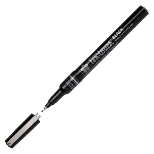 Sakura XPSKA-49 PenTouch Permanent Paint Marker, Low Odor, Xylene-Free, 0.7 mm Extra Fine Tip, 141 mm Size, Black