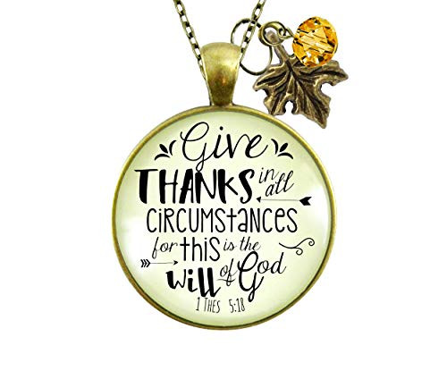 Gutsy Goodness 24 inch Autumn Necklace Give Thanks In All Circumstances Faith Inspired Jewelry Gutsy Goodness 24 inch Autumn Necklace Give Thanks In All Circumstances Faith Inspired Jewelry