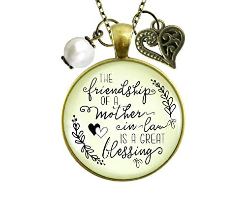 Gutsy Goodness 24 inch Mother In Law Necklace Friendship Is Great Blessing Meaningful New Mom Wedding Jewelry Gutsy Goodness 24 inch Mother In Law Necklace Friendship Is Great Blessing Meaningful New Mom Wedding Jewelry