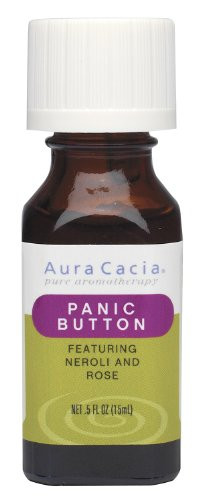Aura Cacia Essential Solutions Oil Blend  Panic Button  0.5 fluid ounce  Pack of 2