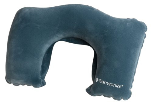 Samsonite Travel Pillow w Pouch  Charcoal Grey
