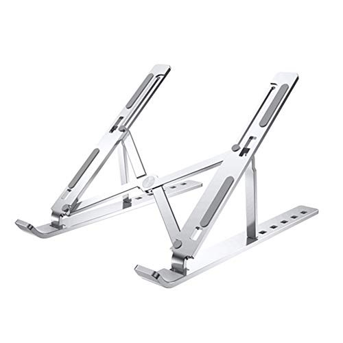 Rubywoo Laptop Stand Aluminum Alloy Aluminum Alloy Adjustable Laptop Folding Laptop Stand for Notebook Computer Bracket Lifting Support