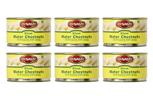 Dynasty Sliced Water Chestnuts  6 Pack  Total of 48oz