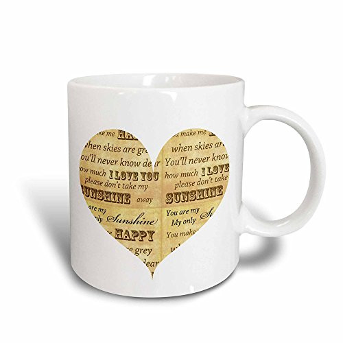 3dRose mug_110495_3 You Are My Sunshine Heart Inspirational Art Magic Transforming Mug  11-Ounce