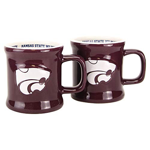 Boelter NCAA Collegiate 12oz Team Logo Coffee Mug 2-Pack  Kansas State Wildcats