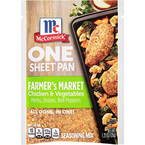 McCormick One Sheet Pan Farmers Market Chicken  and  Vegetables Seasoning Mix  1.25 oz  Pack of 12 McCormick One Sheet Pan Farmers Market Chicken  and  Vegetables Seasoning Mix  1.25 oz  Pack of 12