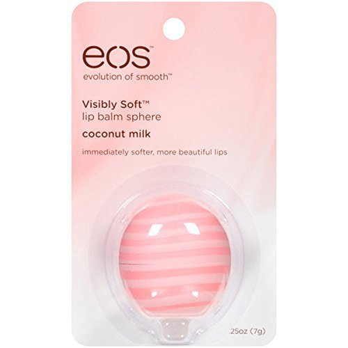 eos Visibly Soft Lip Balm Sphere  Coconut Milk  0.25 oz - Buy Packs and SAVE  Pack of 4