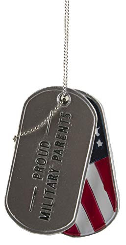 Gnz Support Our Troops Proud Military Parents Dog Tag Style Ornament