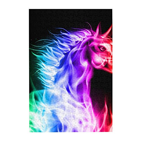Colorful Head of fire horse Puzzles For Adults Kids 300 Pieces Christmas Toy Gifts Jigsaw Puzzles Game