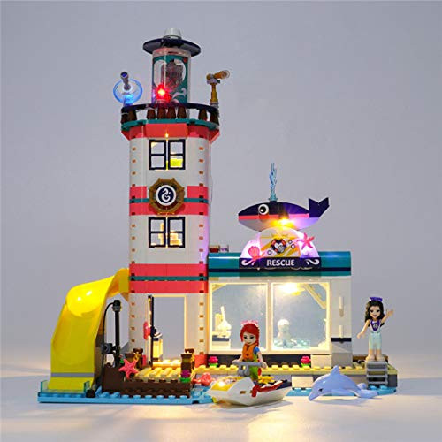 Light Set for Lego 41380 Building Blocks Model - Led Light kit Compatible with Friends Lighthouse Rescue Center  LED Included Only  NOT Included The Model