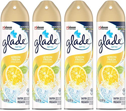 Glade Air Freshener Spray - Lemon Fresh - Net Wt. 8 OZ 227 g Per Can - Pack of 4 Cans Glade Air Freshener Spray - Lemon Fresh - Net Wt. 8 OZ 227 g Per Can - Pack of 4 Cans