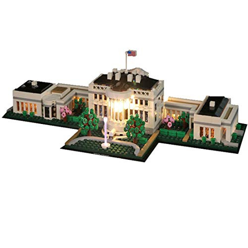 Haoun LED Lighting Kit for Architecture White House 21054 Building Kit  Light Kit Compatible with Lego 21054 Building Blocks Model  No Lego Set