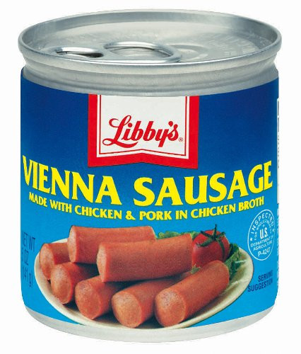 Libby s Vienna Sausages Made with Chicken  Beef  and Pork in Chicken Broth Eighteen 5 Ounce Cans