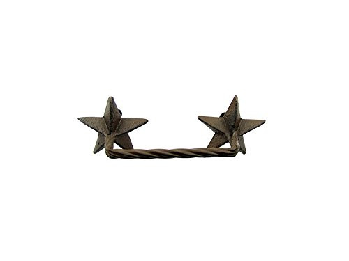 Treasure Gurus Cast Iron Western Star Drawer Handle Cabinet Pull Rustic Style Hardware