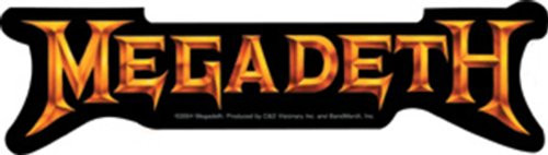 Licenses Products Megadeth Gold Logo Sticker