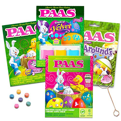 Variety Pack Dudley s and Paas Easter Egg Decorating Kits. Pack of 4.  Decorating Kits will vary but not duplicated