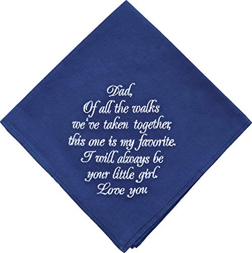 Father of the Bride Handkerchief Wedding Dad Wedding Gift from Daughter Embroidered Hankerchief Parent Wedding Gift